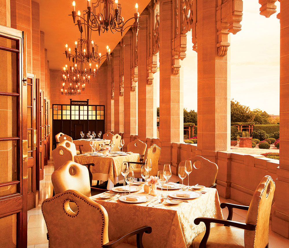 Alfresco dining at Risala at Umaid Bhawan Palace